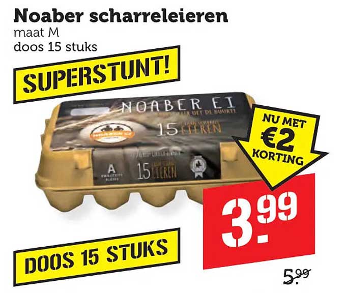 Noaber scharreleieren maat M doos 15 stuks SUPERSTUNT!