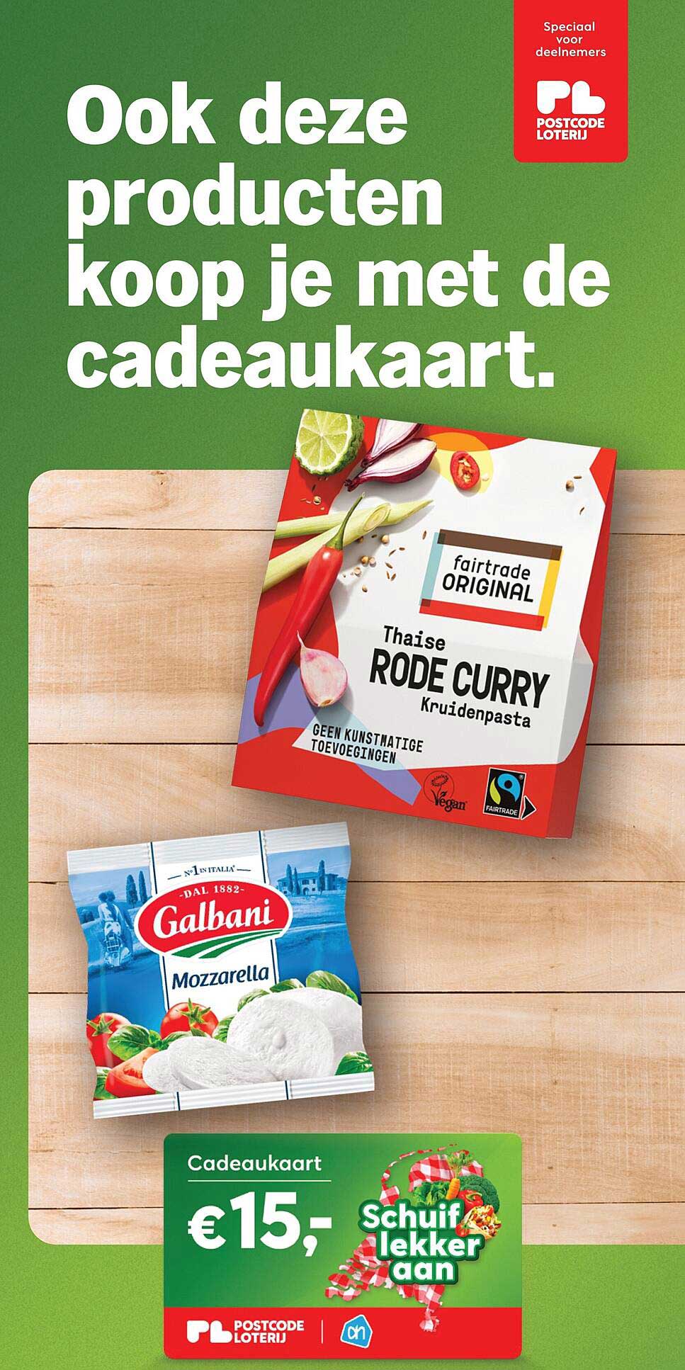 Ook deze producten koop je met de cadeaukaart.