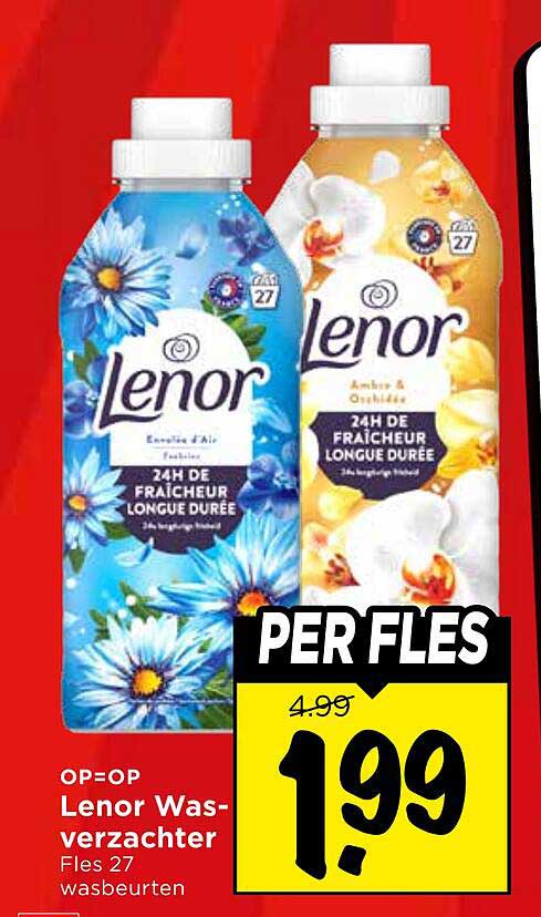 OP=OP Lenor Wasverzachter Fles 27 wasbeurten PER FLES