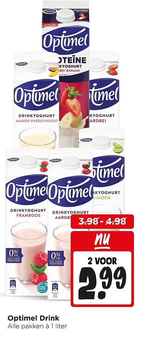 Optimel Drink Alle pakken à 1 liter
