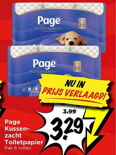 Page Kussenzacht Toiletpapier Pak 6 rollen NU IN PRIJS VERLAAGD!