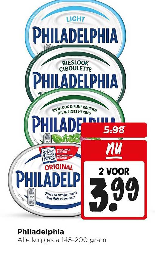 Philadelphia Alle kuipjes à 145-200 gram