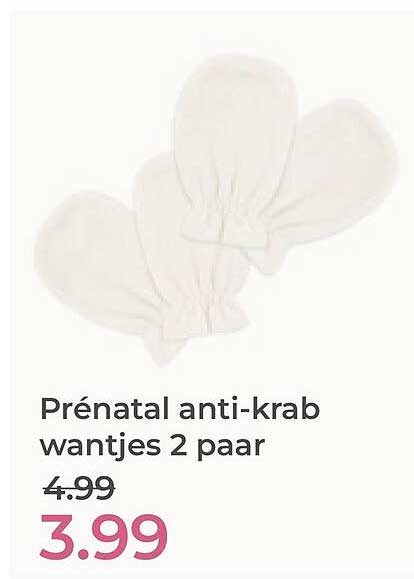 Prénatal anti-krab wantjes 2 paar