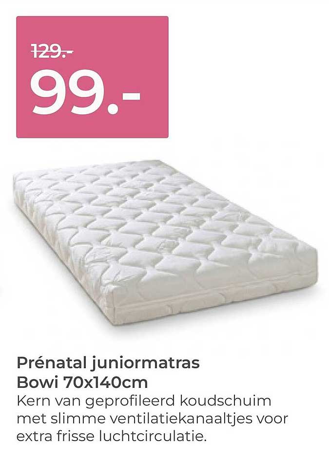 Prénatal juniormatras Bowie 70x140cm