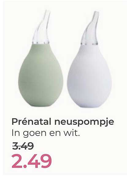 Prénatal neuspompje In groen en wit.