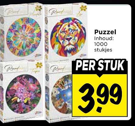 Puzzel Inhoud: 1000 stukjes PER STUK