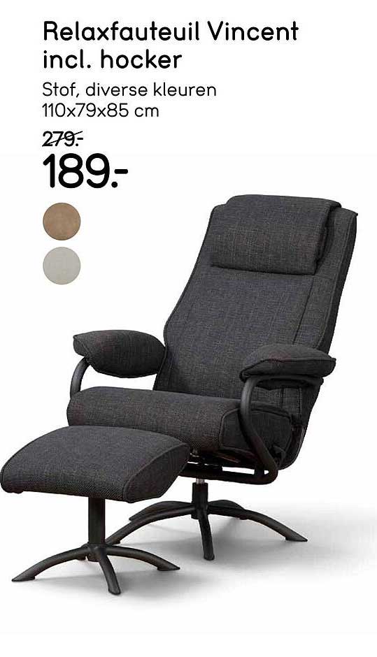 Relaxfauteuil Vincent incl. hocker