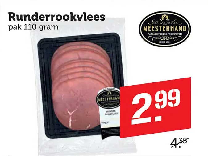 Runderrookvlees pak 110 gram