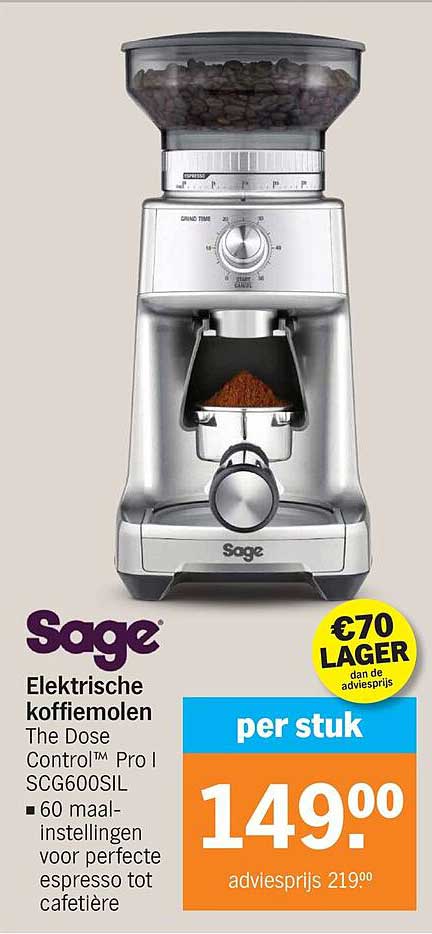 Sage Elektrische koffiemolen The Dose Control™ Pro I SCG600SIL