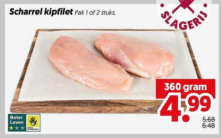 Scharrel kipfilet Pak 1 of 2 stuks.
