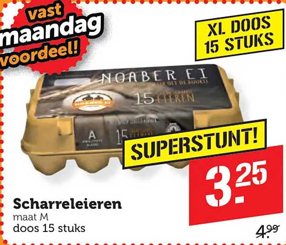 Scharreleieren maat M doos 15 stuks SUPERSTUNT!