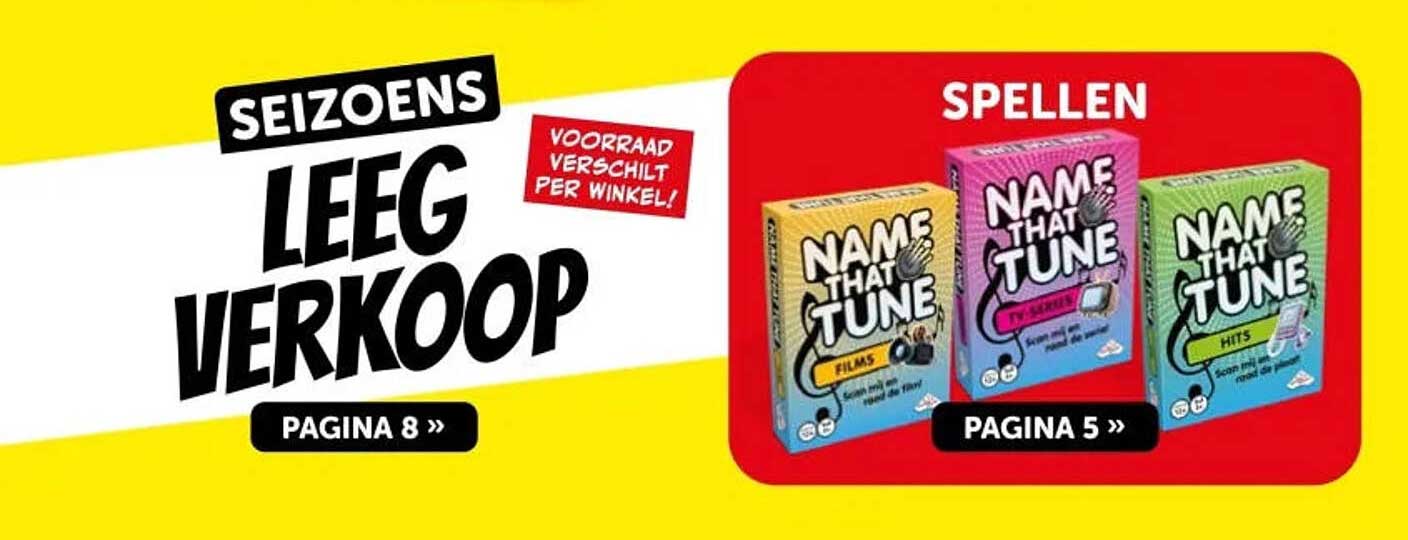SEIZOENS LEEG VERKOOP