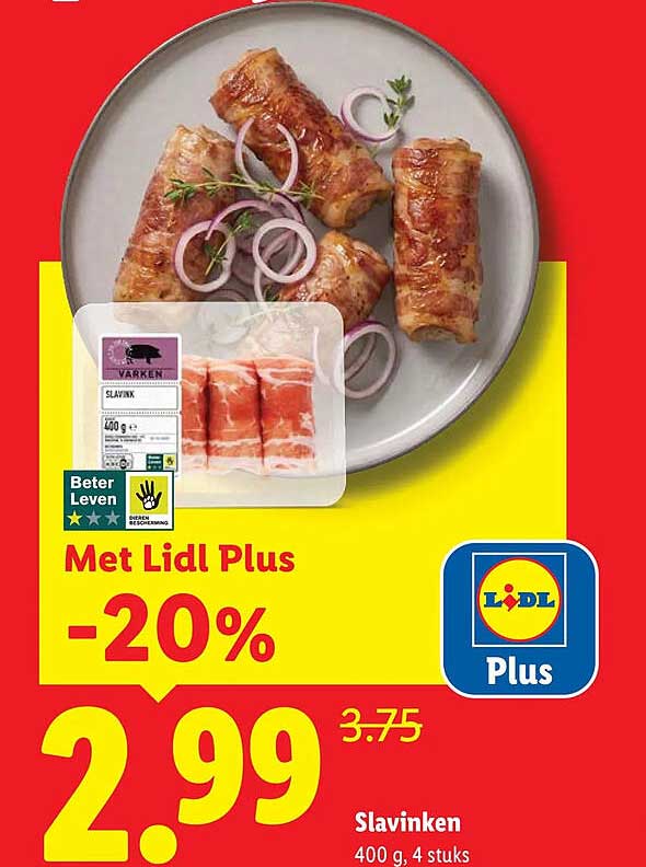 Slavinken 400 g, 4 stuks Met Lidl Plus -20%