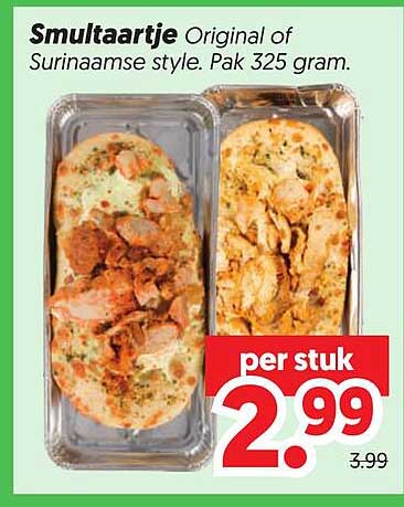 Smultaartje Original of Surinaamse style. Pak 325 gram.