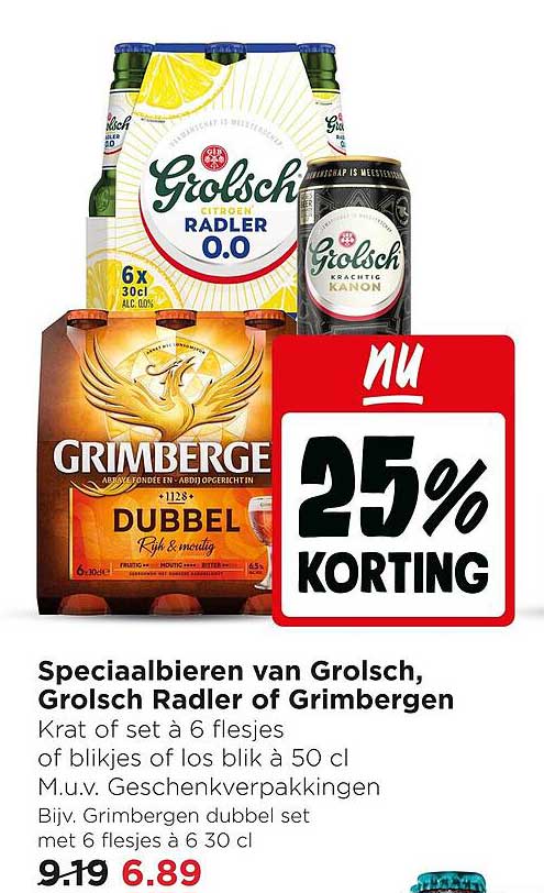 Speciaalbieren van Grolsch, Grolsch Radler of Grimbergen