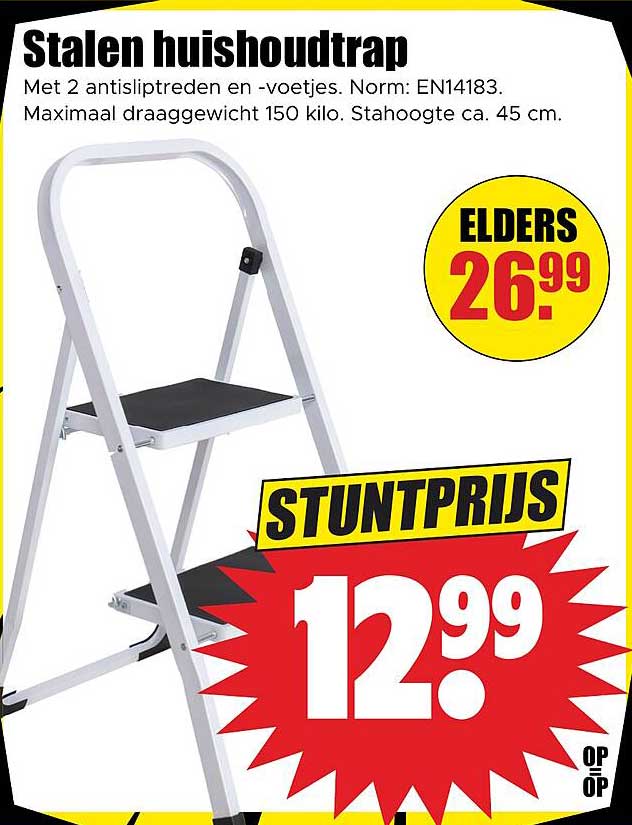 Stalen huishoudtrap