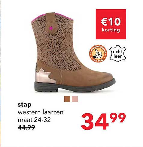 stap western laarzen maat 24-32