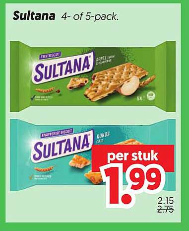 Sultana 4- of 5-pack
