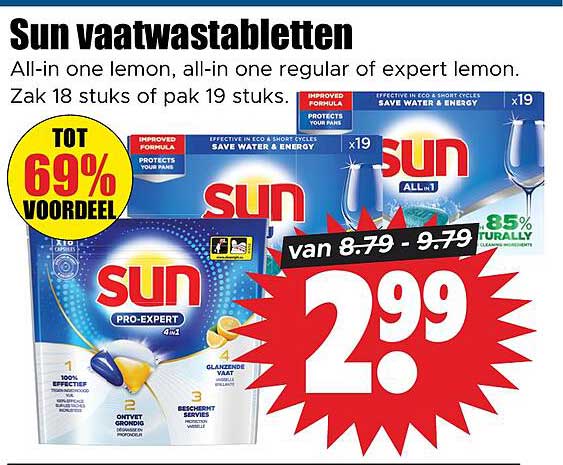 Sun vaatwastabletten