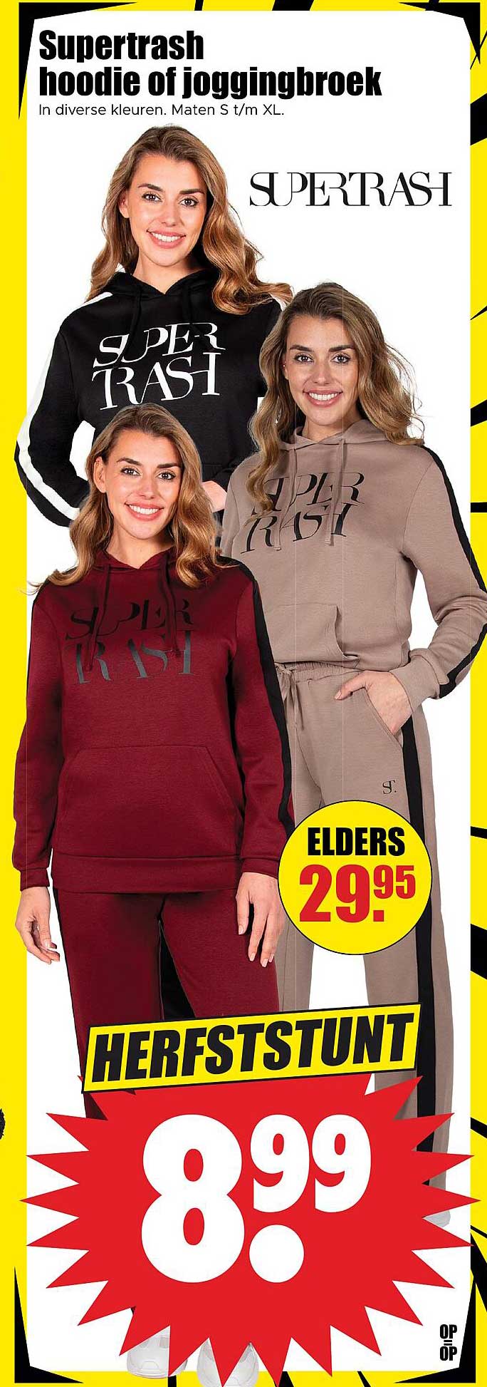 Supertrash hoodie of joggingbroek HERFSTSTUNT