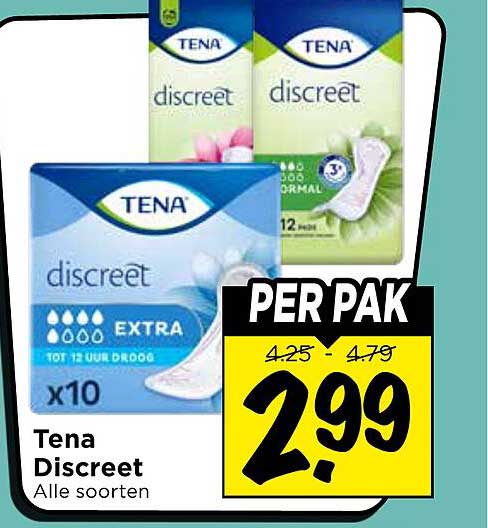 Tena Discreet Alle soorten PER PAK