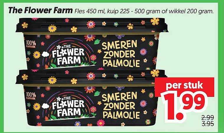 The Flower Farm Fles 450 ml, kuip 225 - 500 gram of wikkel 200 gram