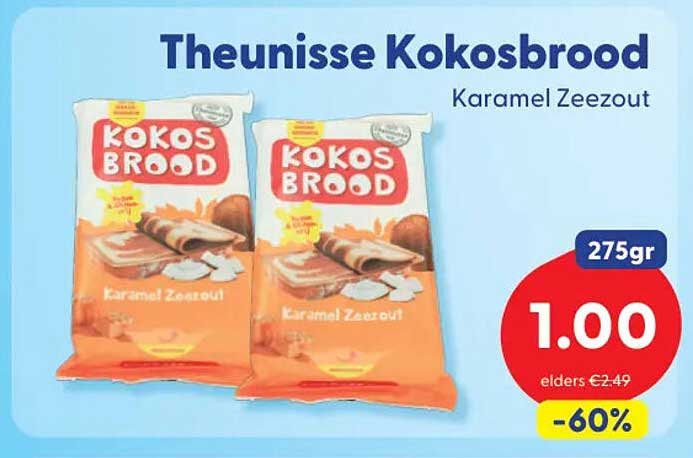 Theunisse Kokosbrood Karamel Zeezout