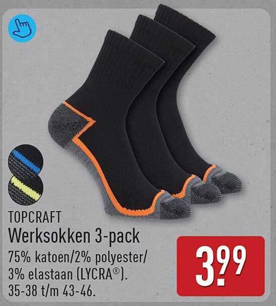TOPCRAFT Werksokken 3-pack
