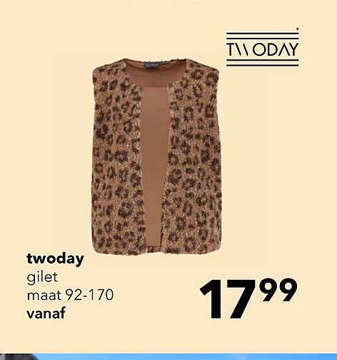 twoday gilet maat 92-170 vanaf