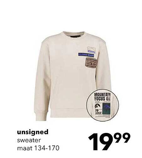 unsigned sweater maat 134-170