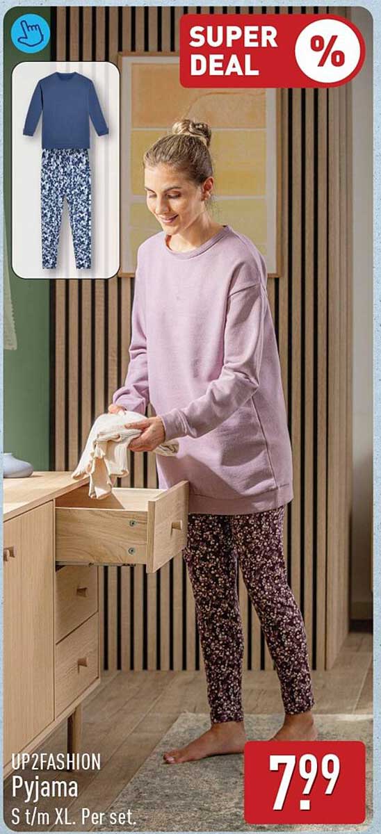 UP2FASHION Pyjama S t/m XL. Per set