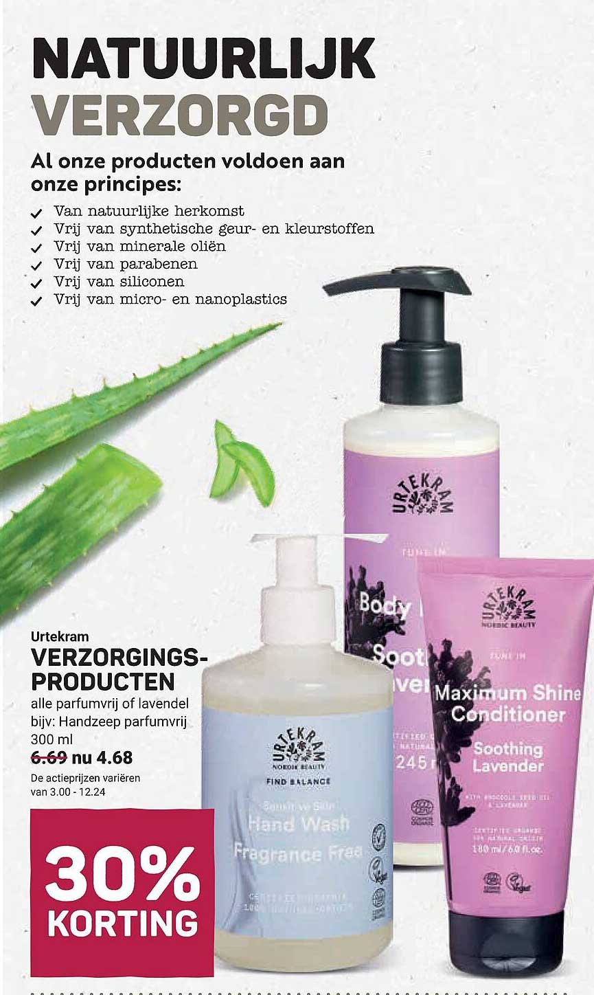 Urtekram VERZORGINGS-PRODUCTEN 30% KORTING