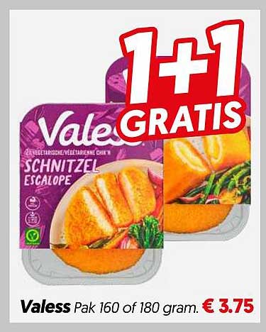 Valess Pak 160 of 180 gram 1+1 GRATIS