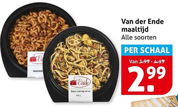 Van der Ende maaltijd Alle soorten PER SCHAAL