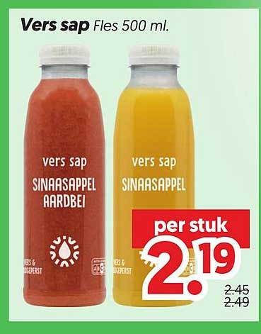 Vers sap Fles 500 ml.
