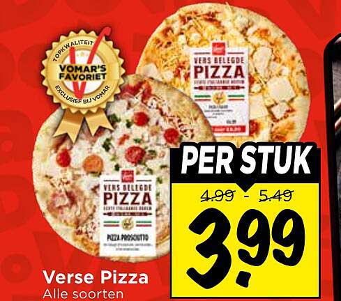 Verse Pizza Alle soorten