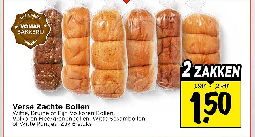 Verse Zachte Bollen 2 Zakken