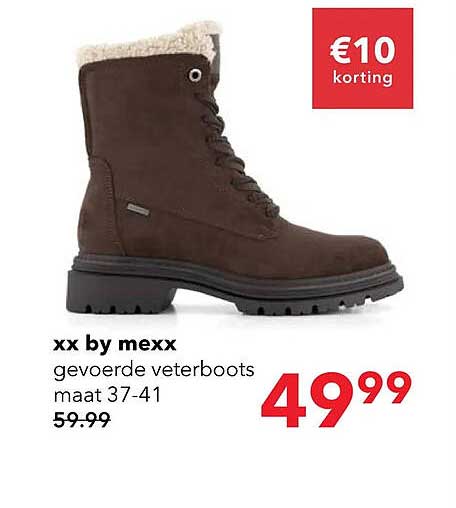 xx by mexx gevoerde veterboots maat 37-41
