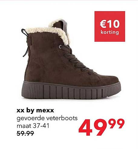 xx by mexx gevoerde veterboots maat 37-41
