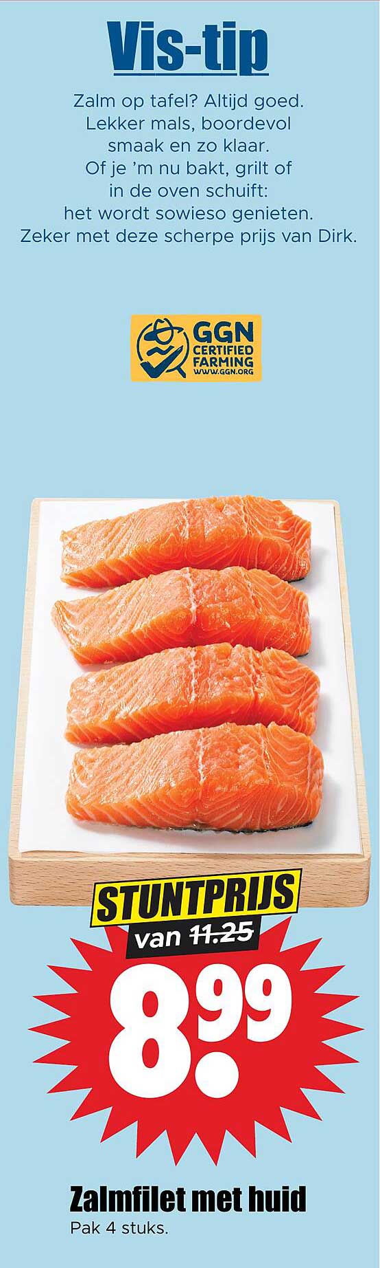 Zalmfilet met huid
