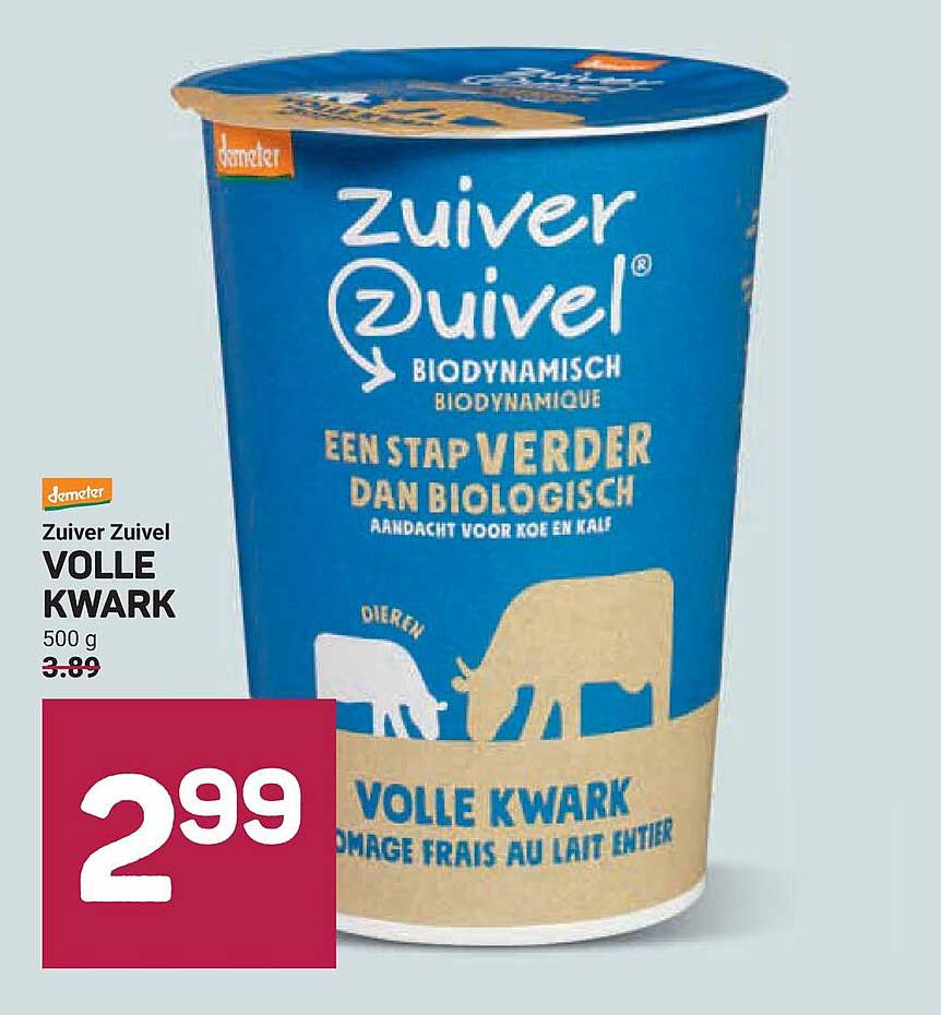 Zuiver Zuivel Volle Kwark 500 g