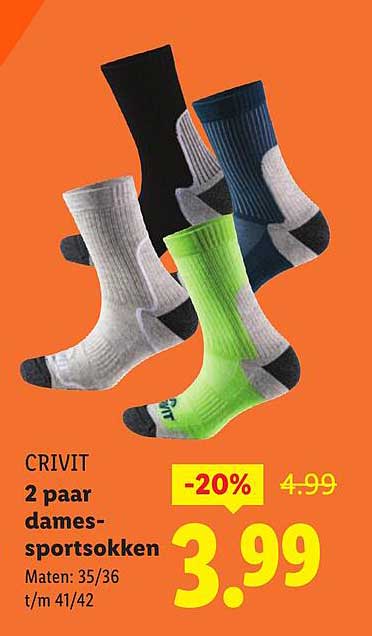 2 paar dames-sportsokken