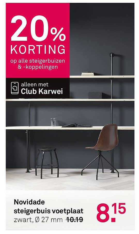 20% KORTING op alle steigerbuizen & -koppelingen