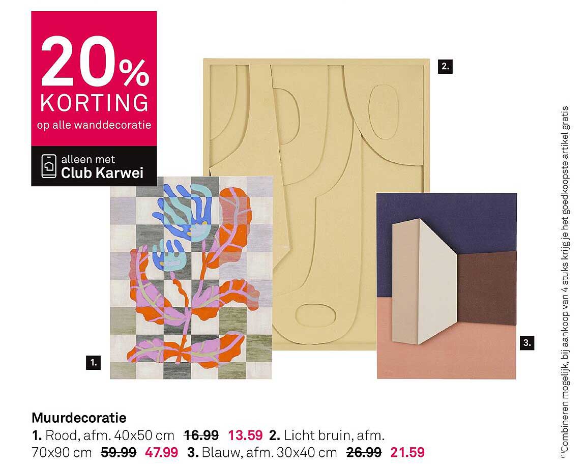 20% KORTING op alle wanddecoratie