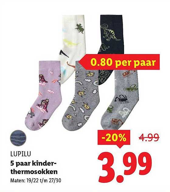 5 paar kindermosokken