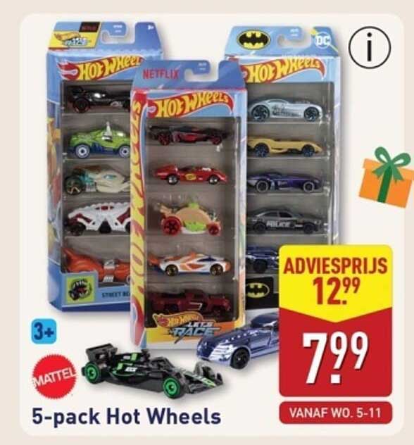 5-pack Hot Wheels
