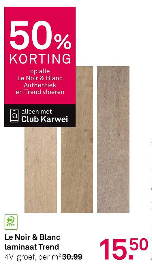 50% KORTING op alle Le Noir & Blanc Authentiek en Trend vloeren