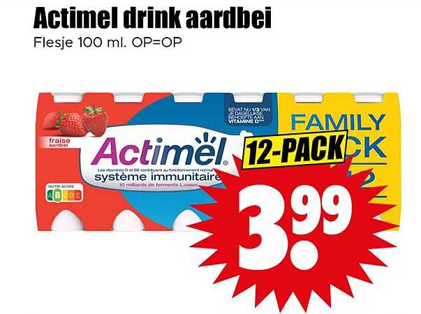 Actimel drink aardbei 12-PACK