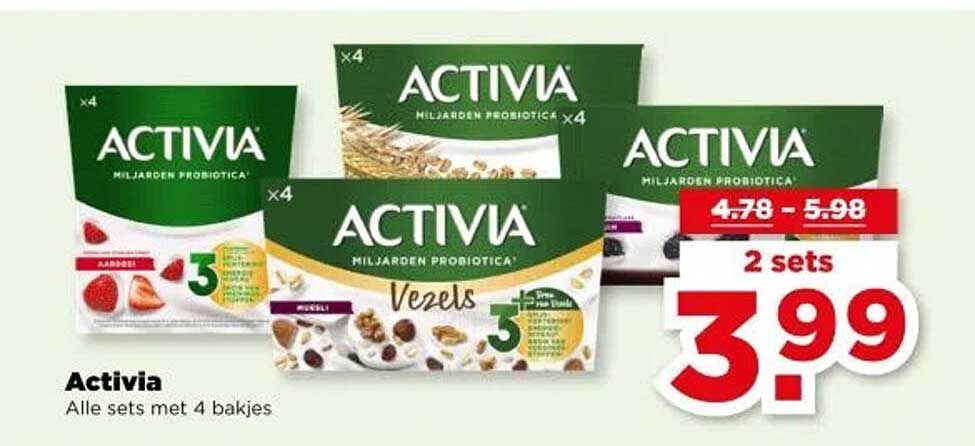 Activia - Alle sets met 4 bakjes