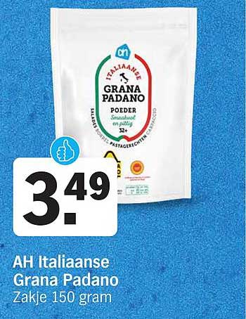 AH Italiaanse Grana Padano Zakje 150 gram